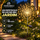 Luminária Solar LED Efeito Fogos para Jardim | 90 a 200 LEDs