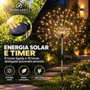 Luminária Solar LED Efeito Fogos para Jardim | 90 a 200 LEDs