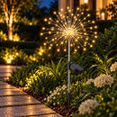 Luminária Solar LED Efeito Fogos para Jardim | 90 a 200 LEDs